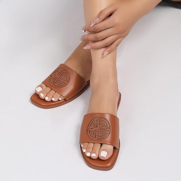Dressy Summer Slide Dress Sandals